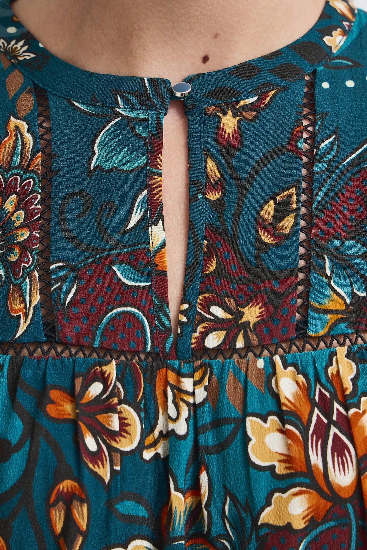 Dames viscose blouse met bloemenprint