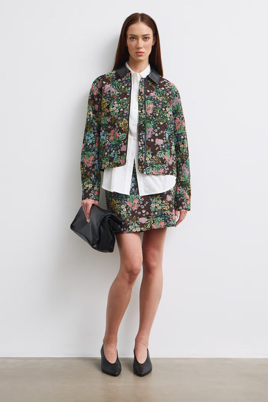 Dames jas met bloemenprint
