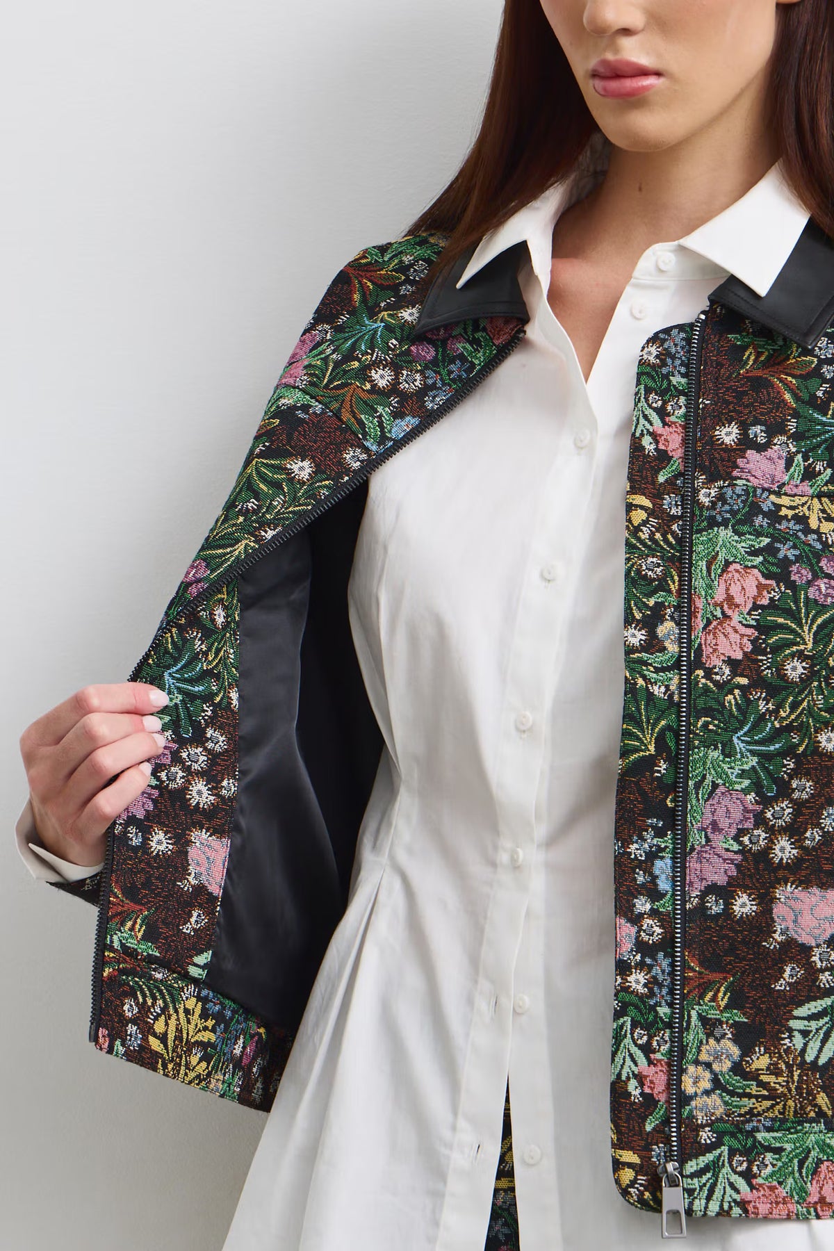 Dames jas met bloemenprint
