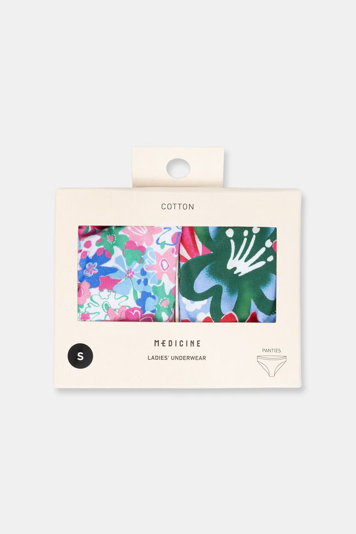 Dames katoenen slips 2-pack met bloemenprint