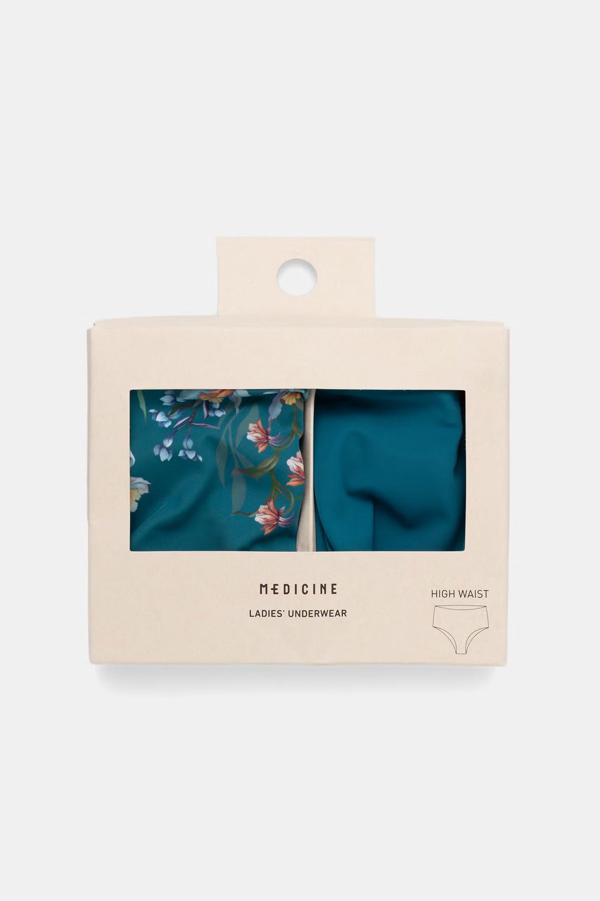 Dames high waist slips 2-pack petrol