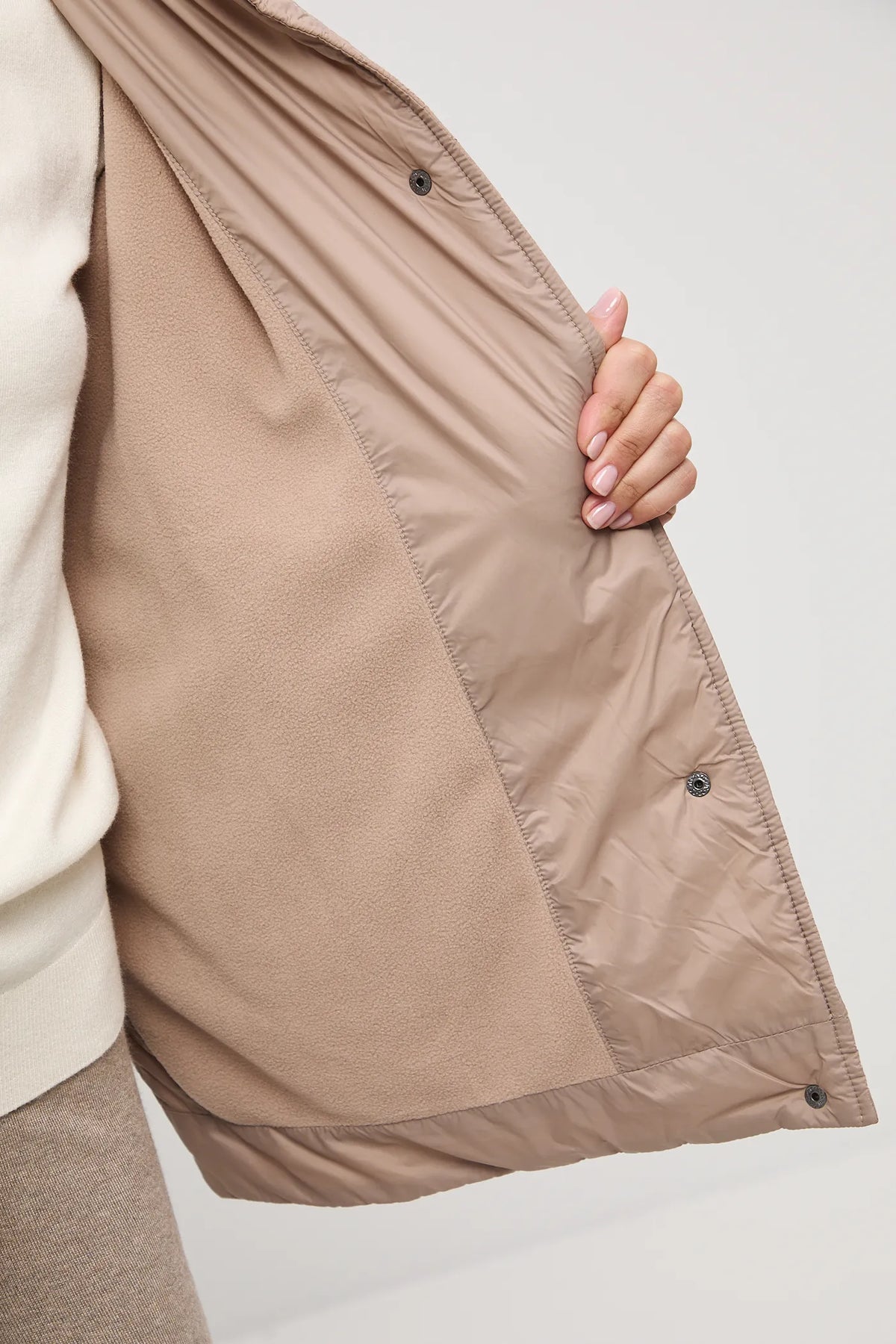 Dames gewatteerde poncho met korte mouwen