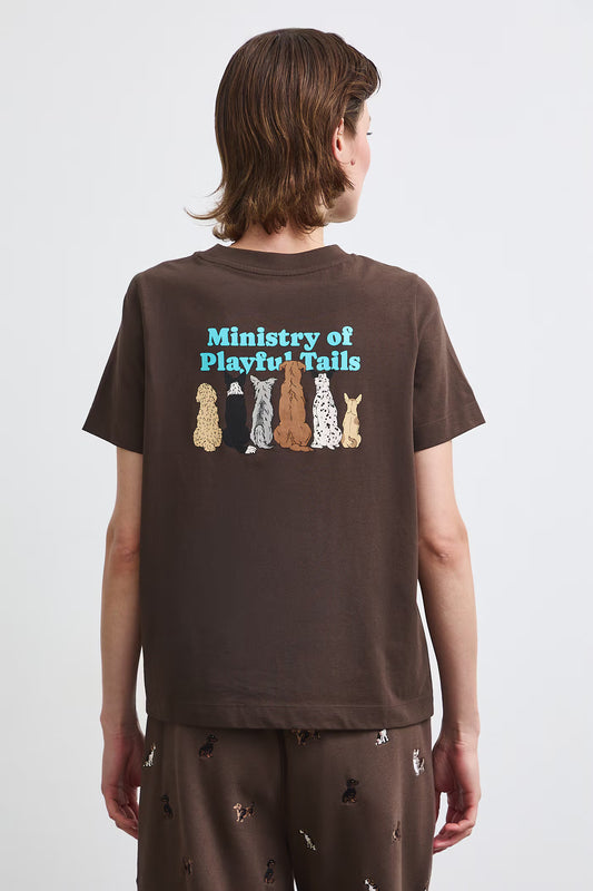 Dames T-shirt met hondenprint