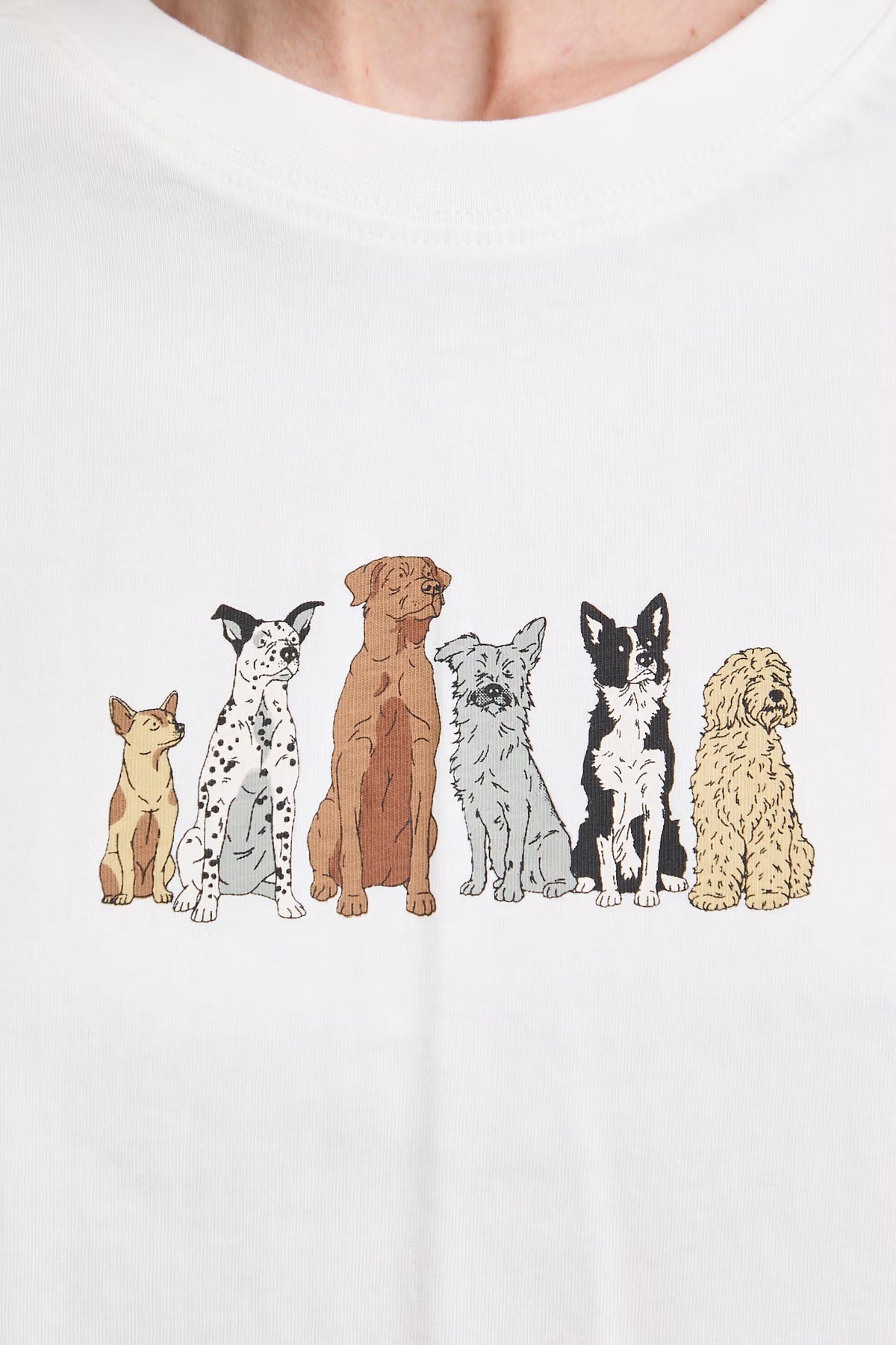 Dames T-shirt met hondenprint
