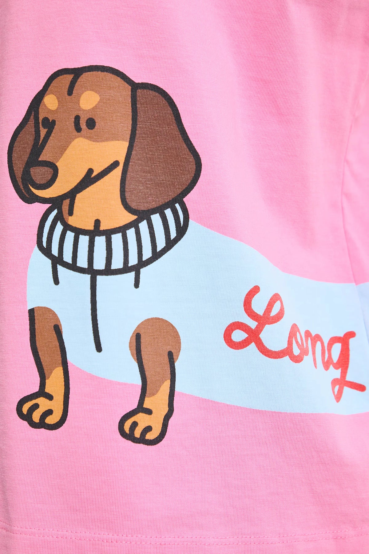 Dames oversized T-shirt met teckelprint