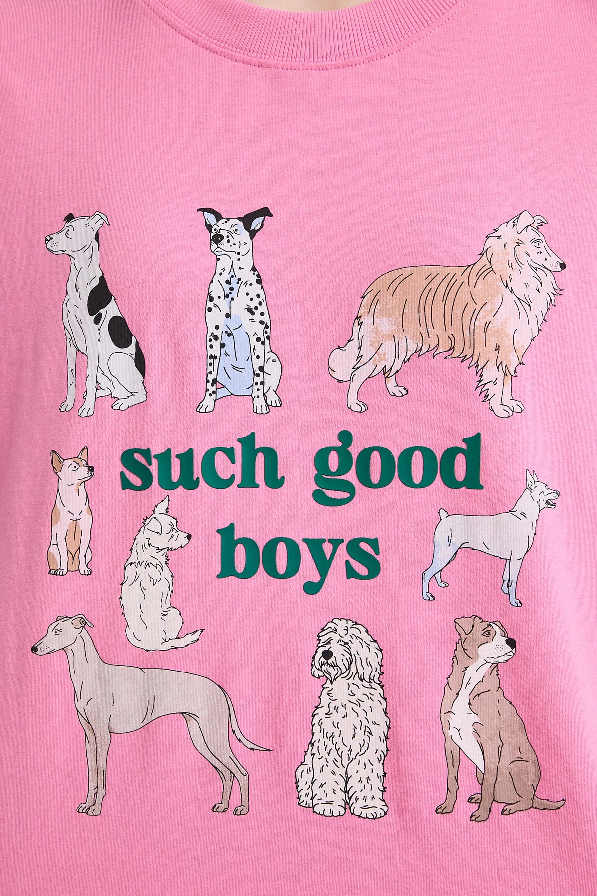 Dames oversized T-shirt met hondenprint
