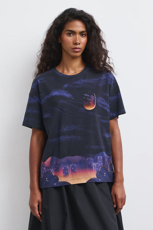 Dames oversized T-shirt met print