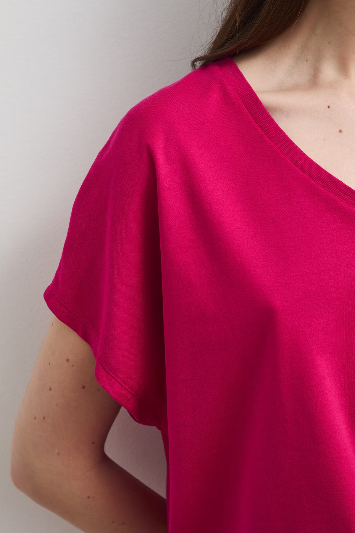 Dames T-shirt van katoen met oversized pasvorm