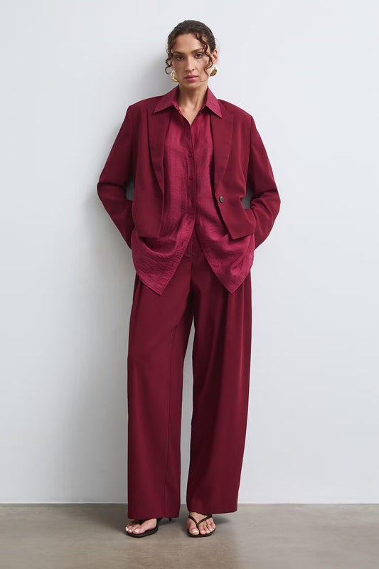 Dames blazer - bordeaux rood
