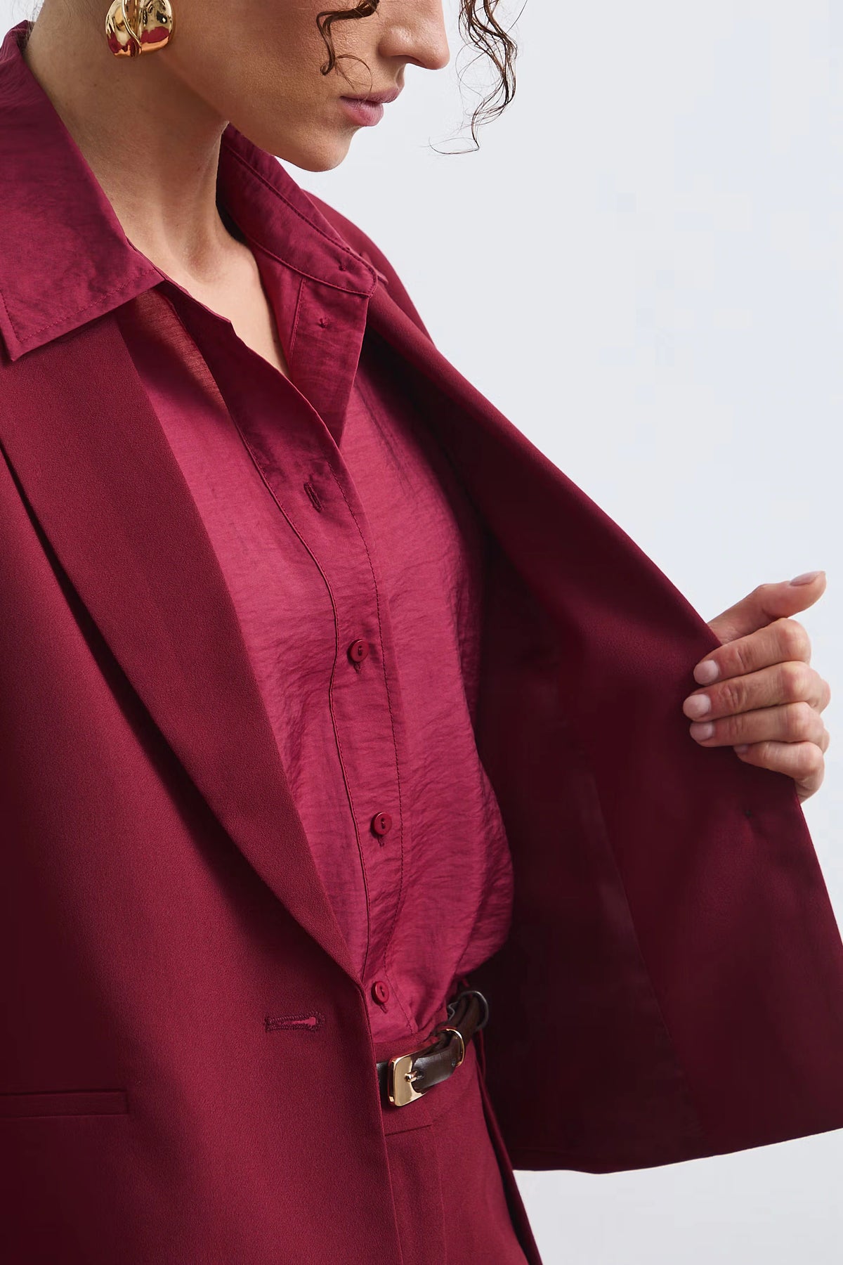 Dames blazer - bordeaux rood