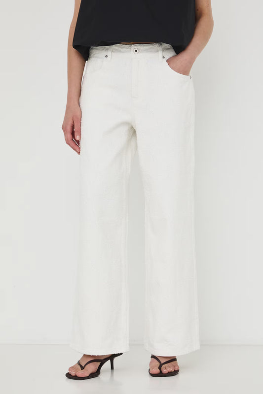 Damesjeans Wide leg pasvorm met hoge taille