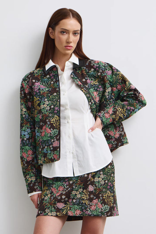 Dames jas met bloemenprint