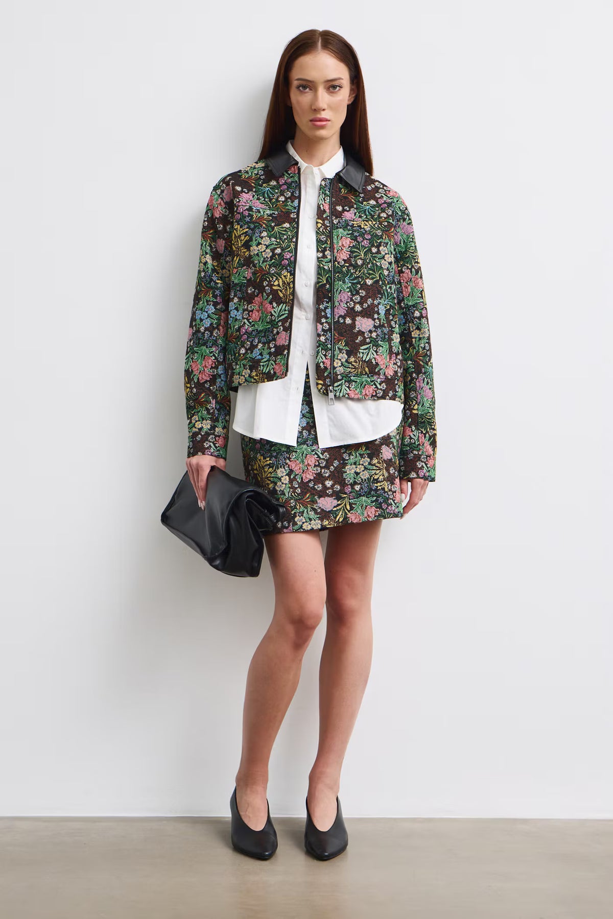 Dames jas met bloemenprint