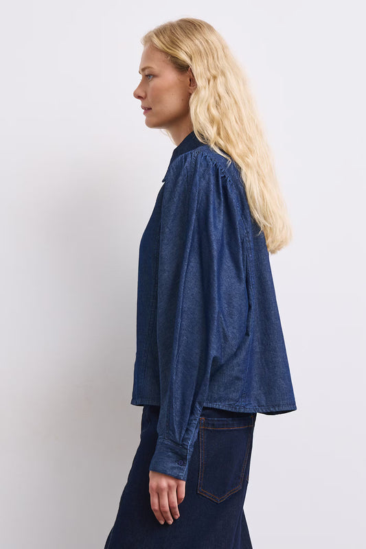 Dames denim blouse