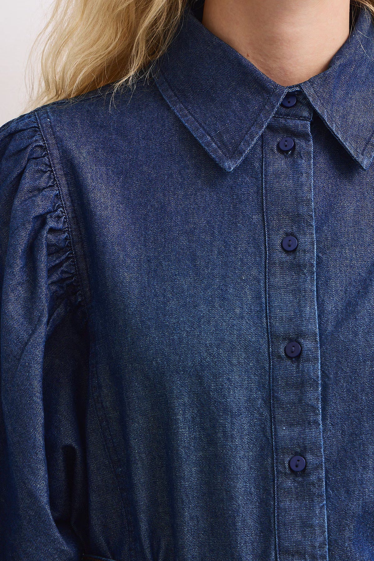 Dames denim blouse