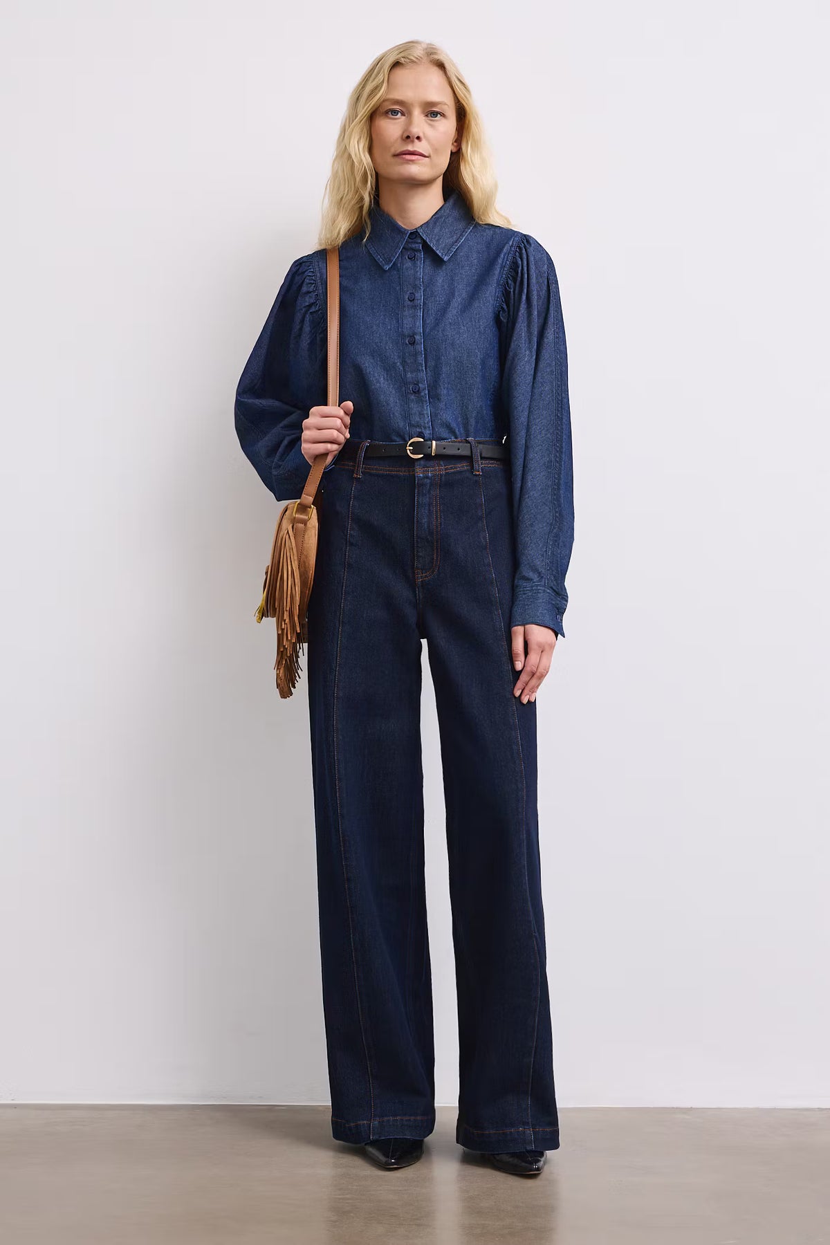 Dames denim blouse