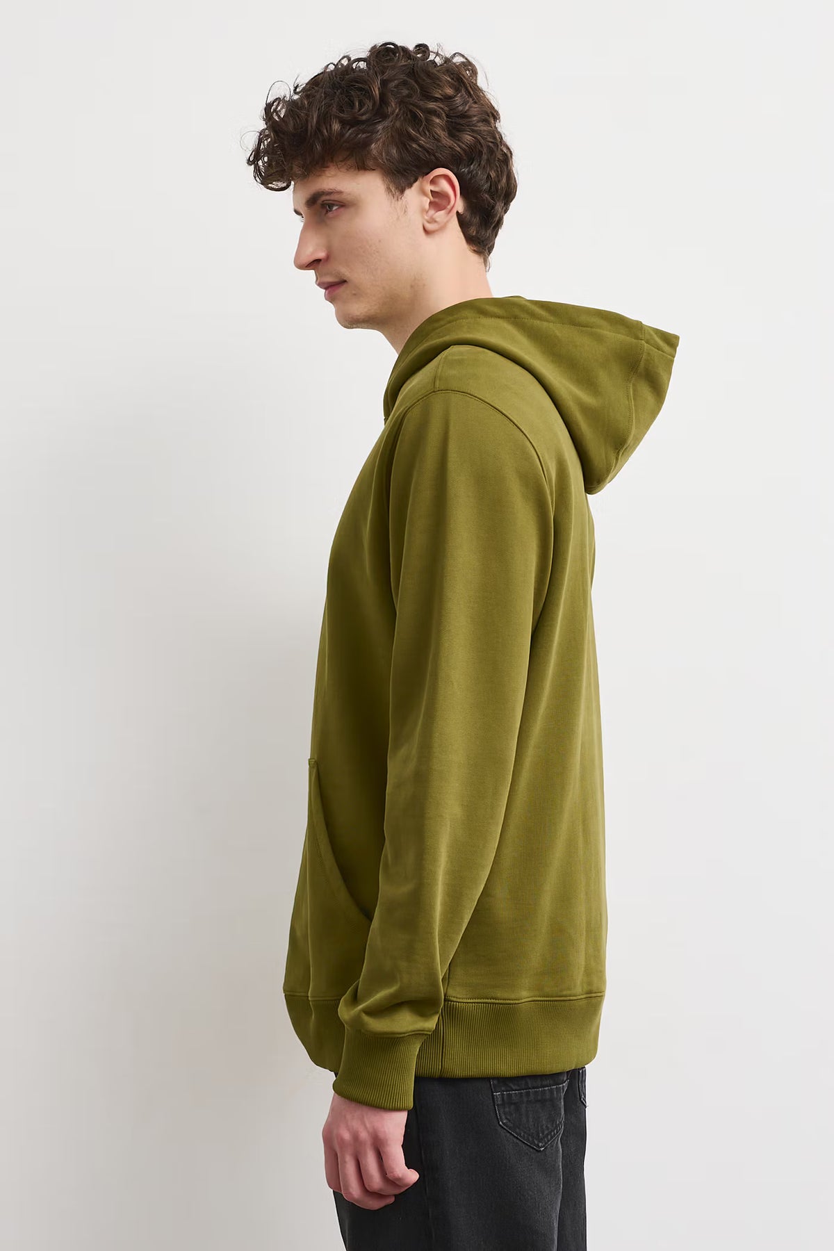 Heren katoenen hoodie met print