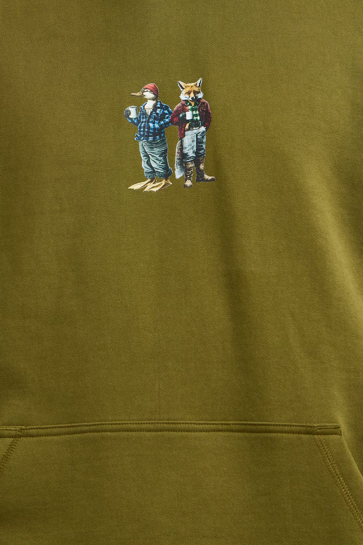 Heren katoenen hoodie met print