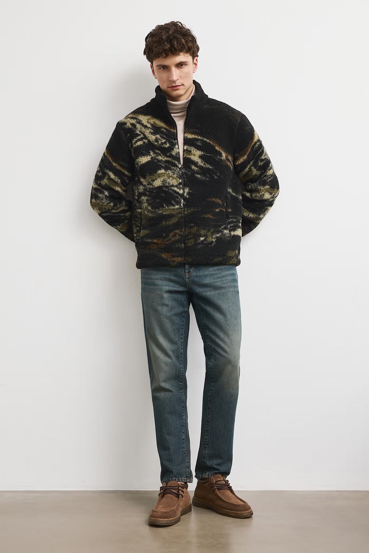 Heren fleece vest met ritssluiting