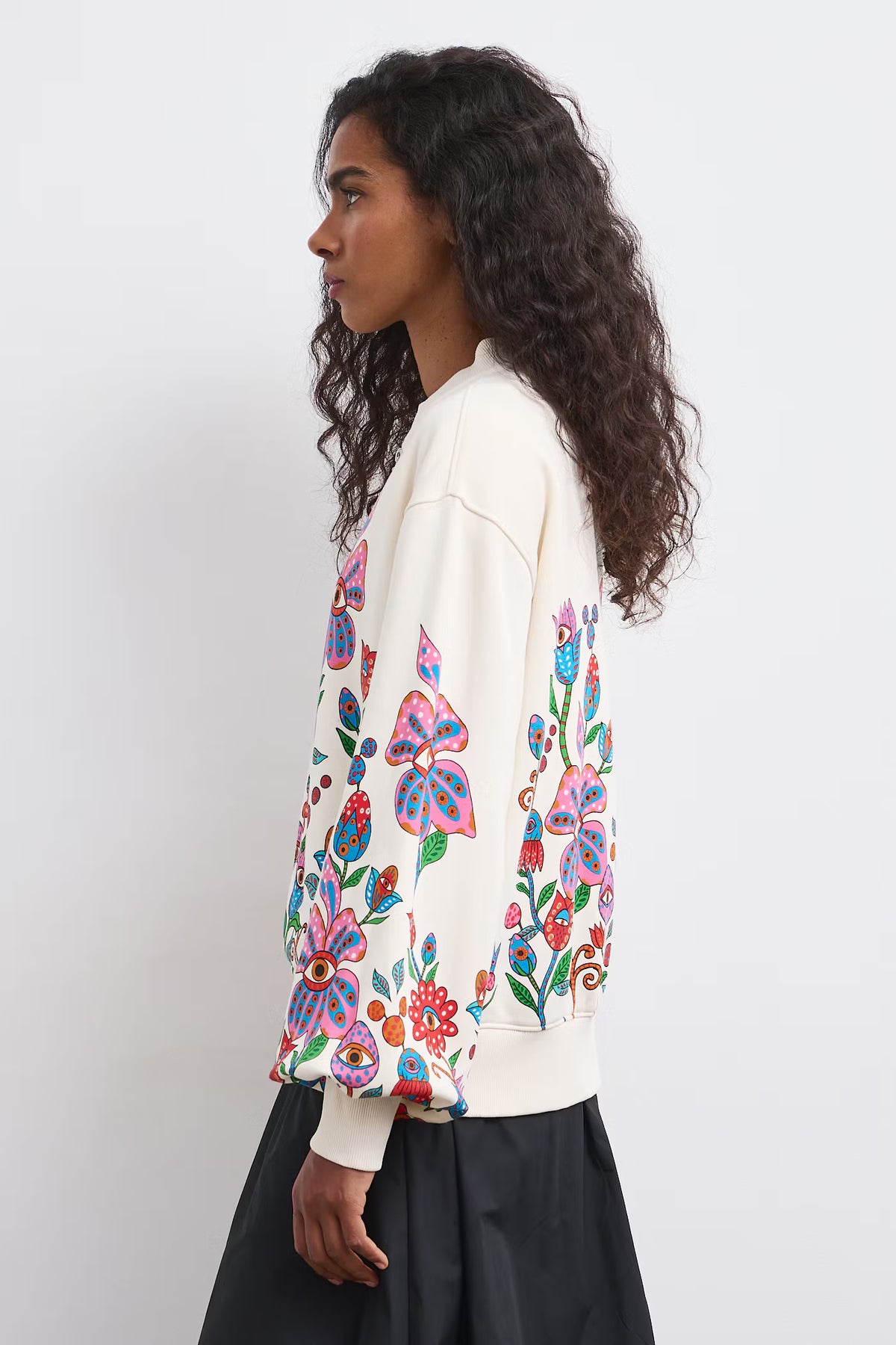 Dames vest met abstracte bloemenprint