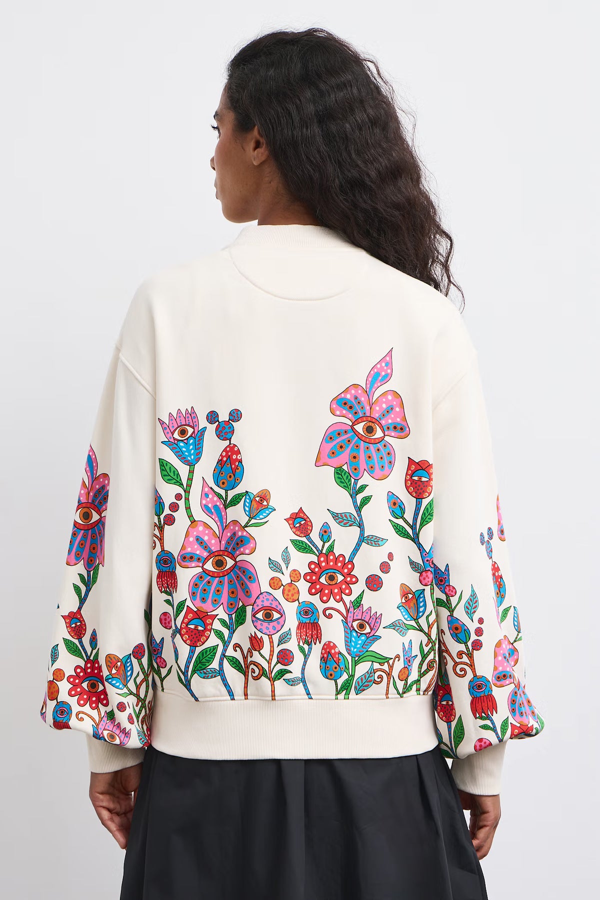 Dames vest met abstracte bloemenprint