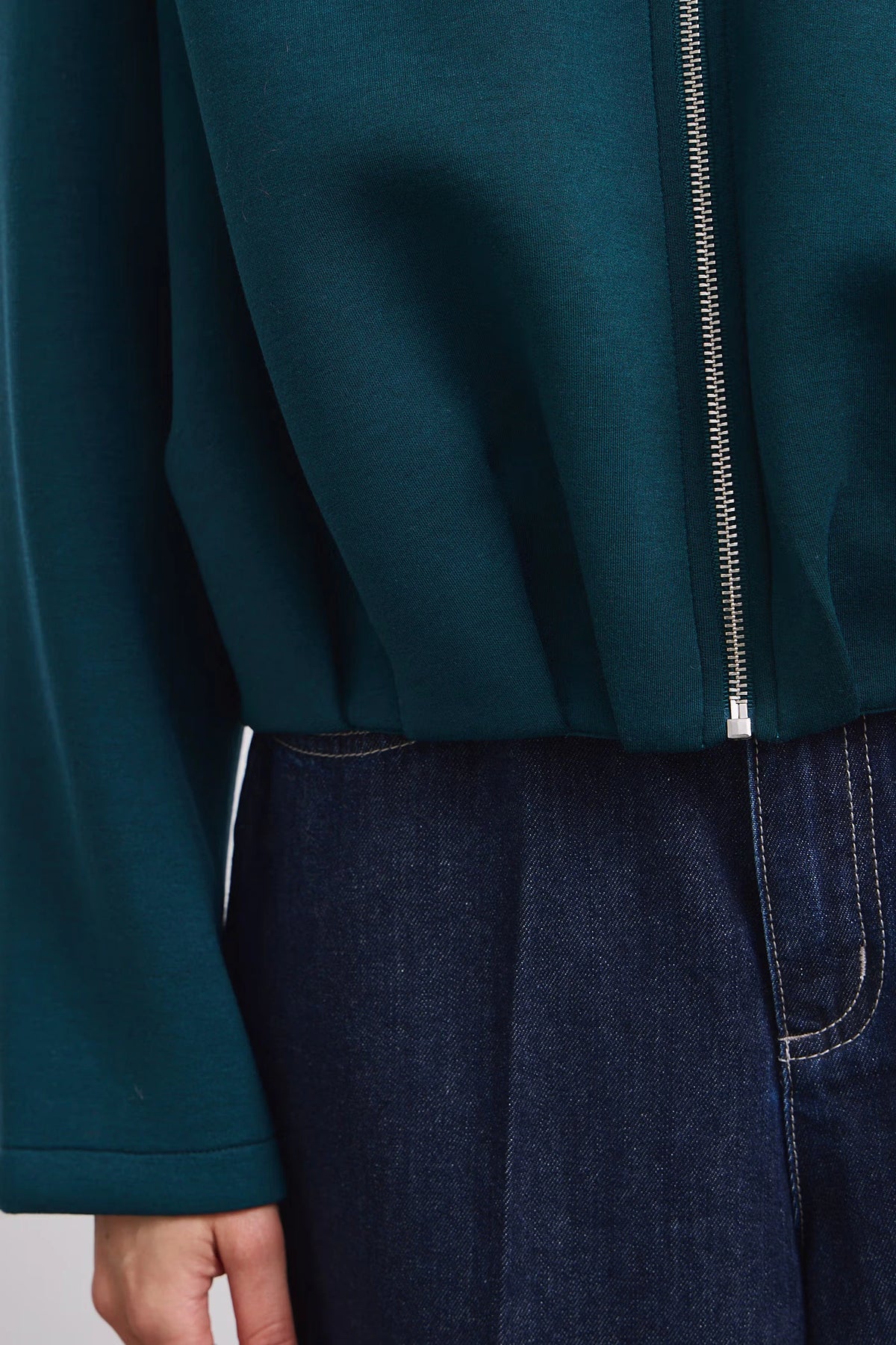 Dames effen vest met ritssluiting