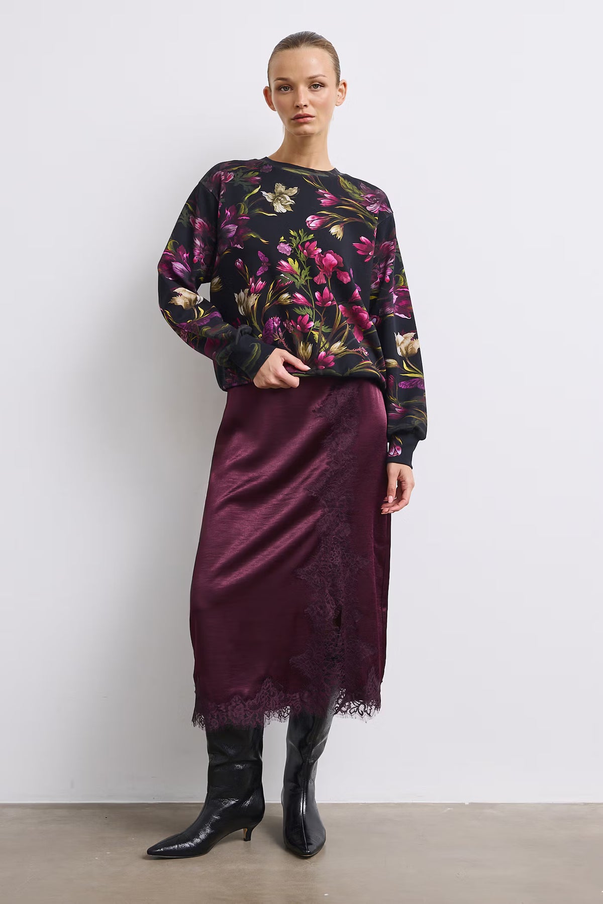 Dames trui met bloemenprint