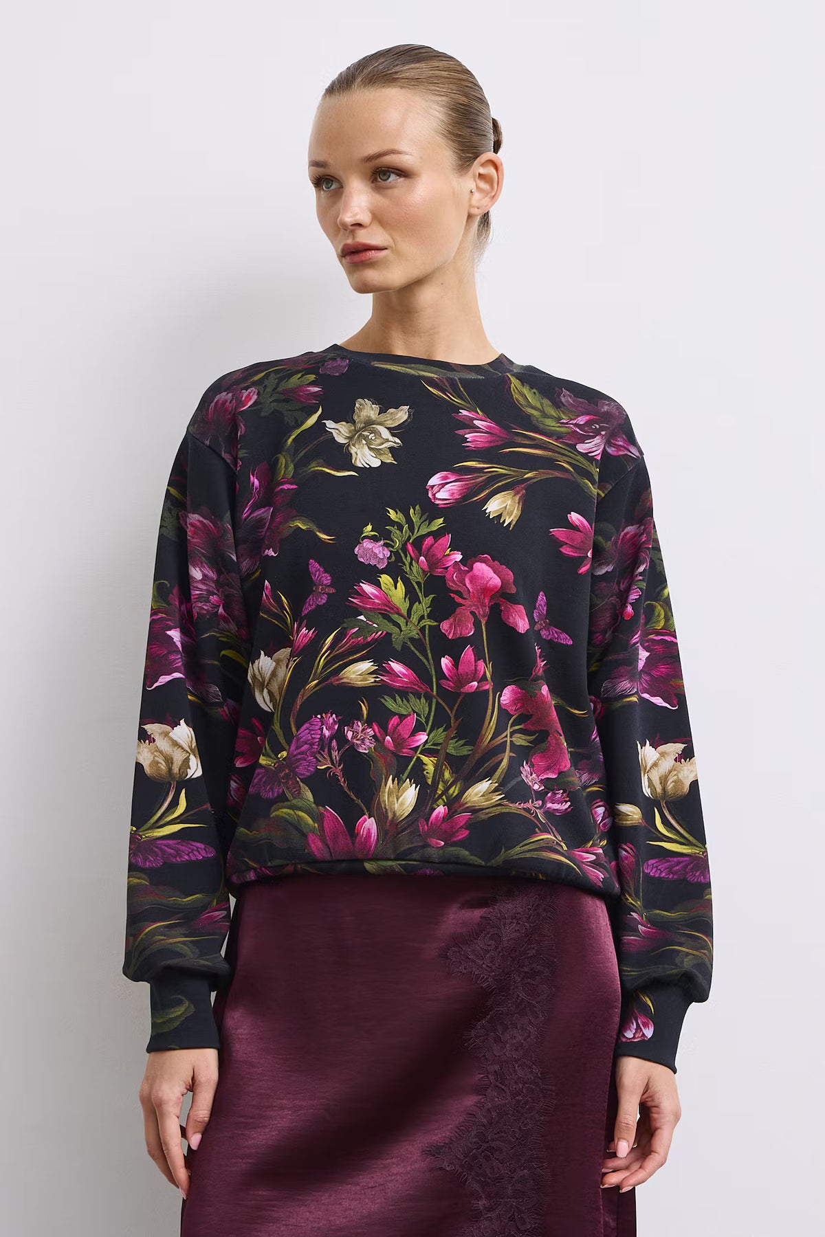 Dames trui met bloemenprint