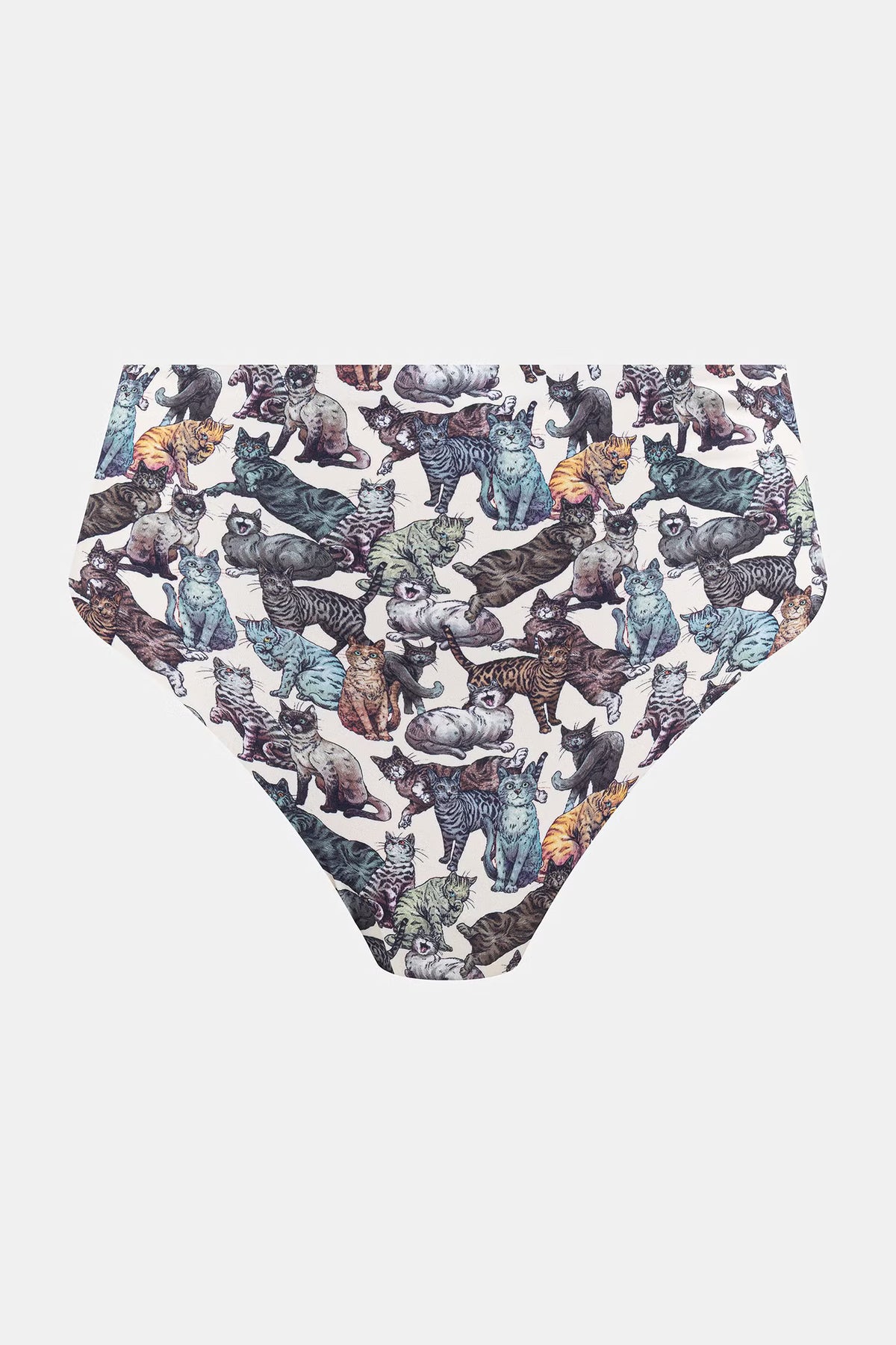 Dames high waist slips 3-pack met kattenprint