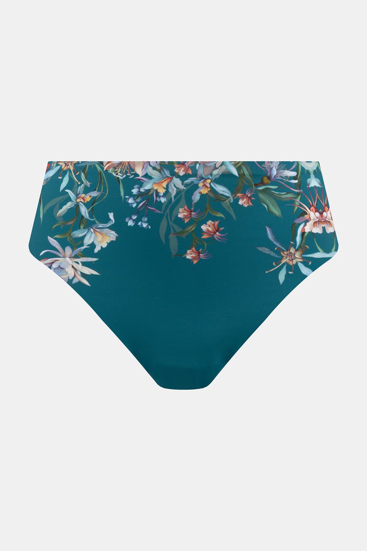 Dames high waist slips 2-pack petrol
