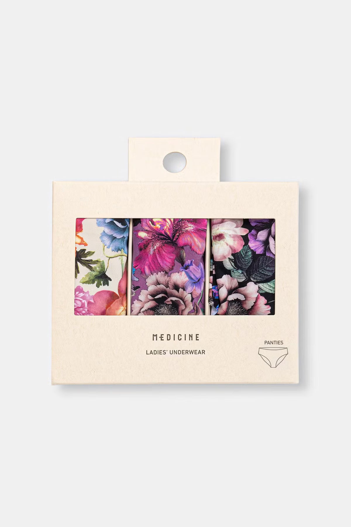 Dames slips 3-pack met bloemenprint