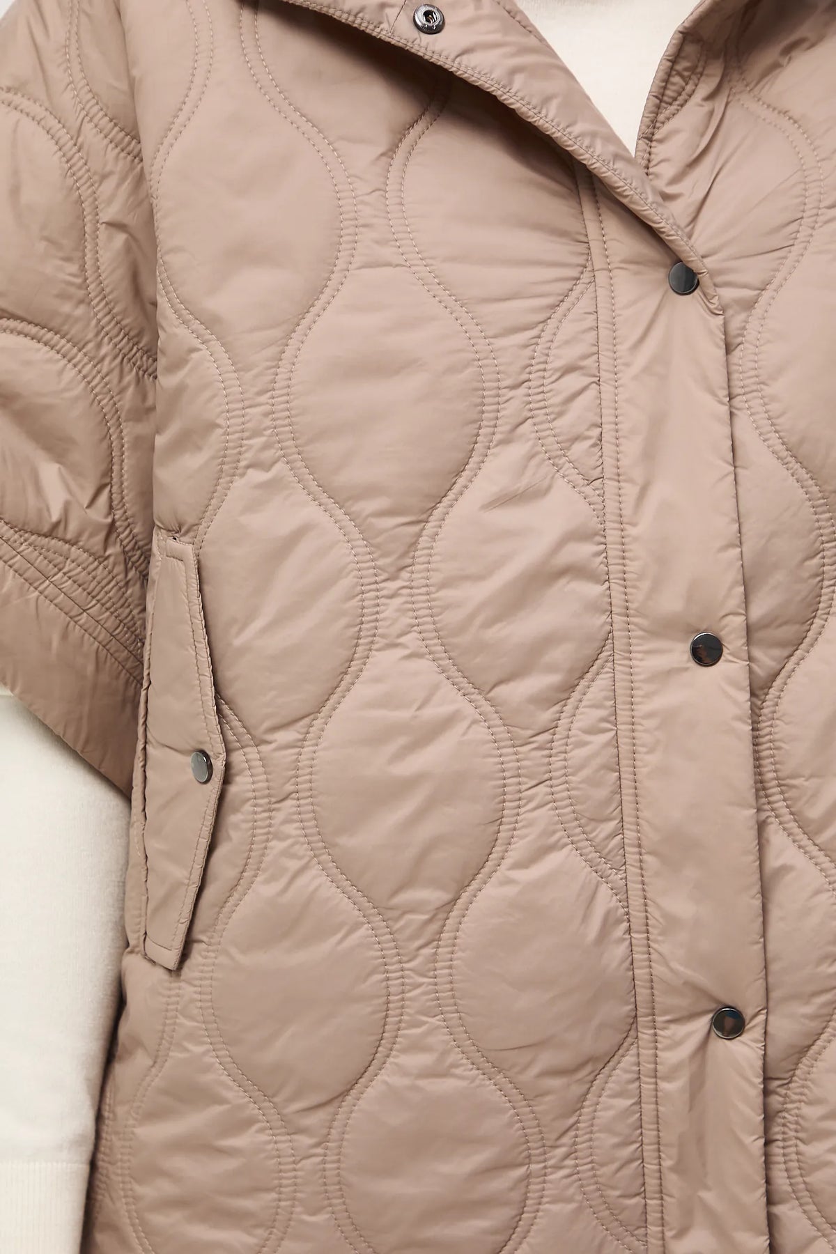 Dames gewatteerde poncho met korte mouwen