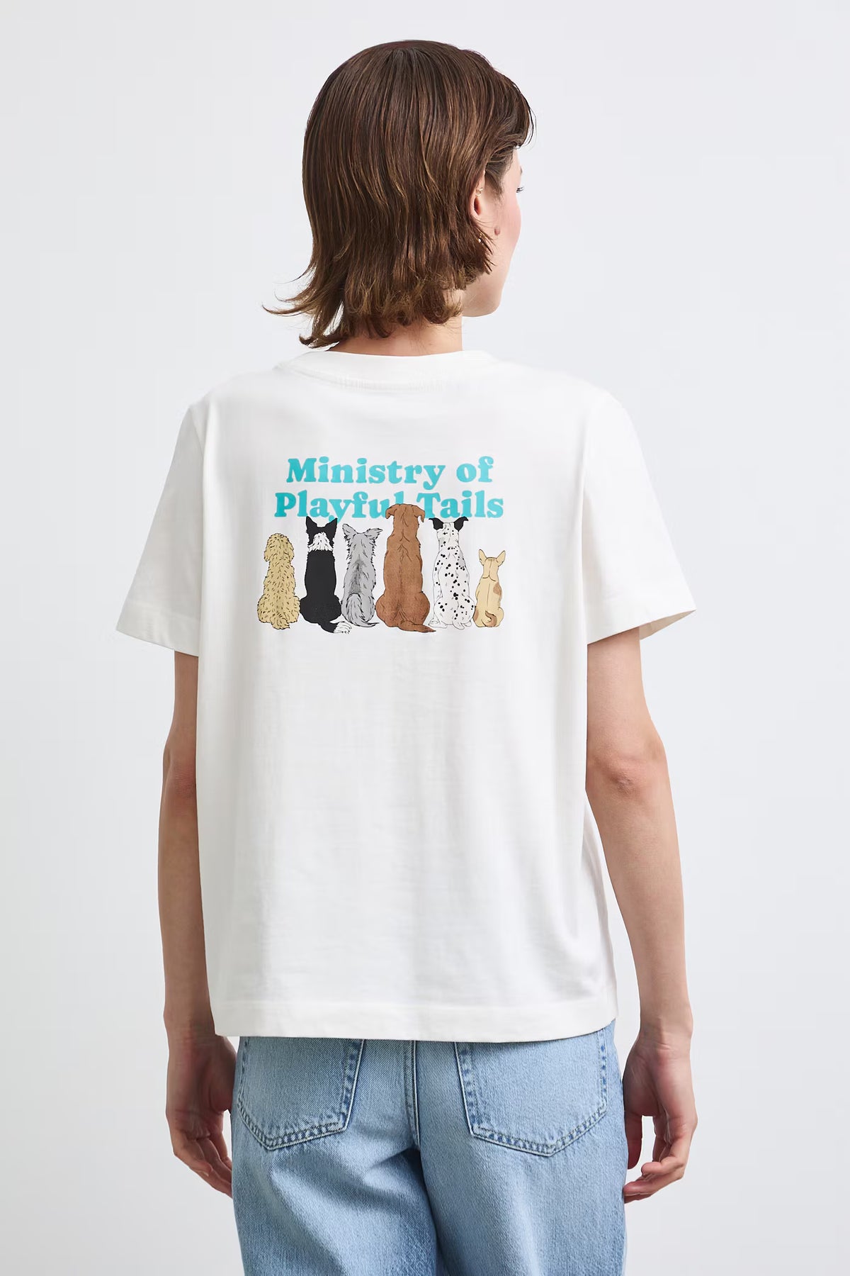 Dames T-shirt met hondenprint