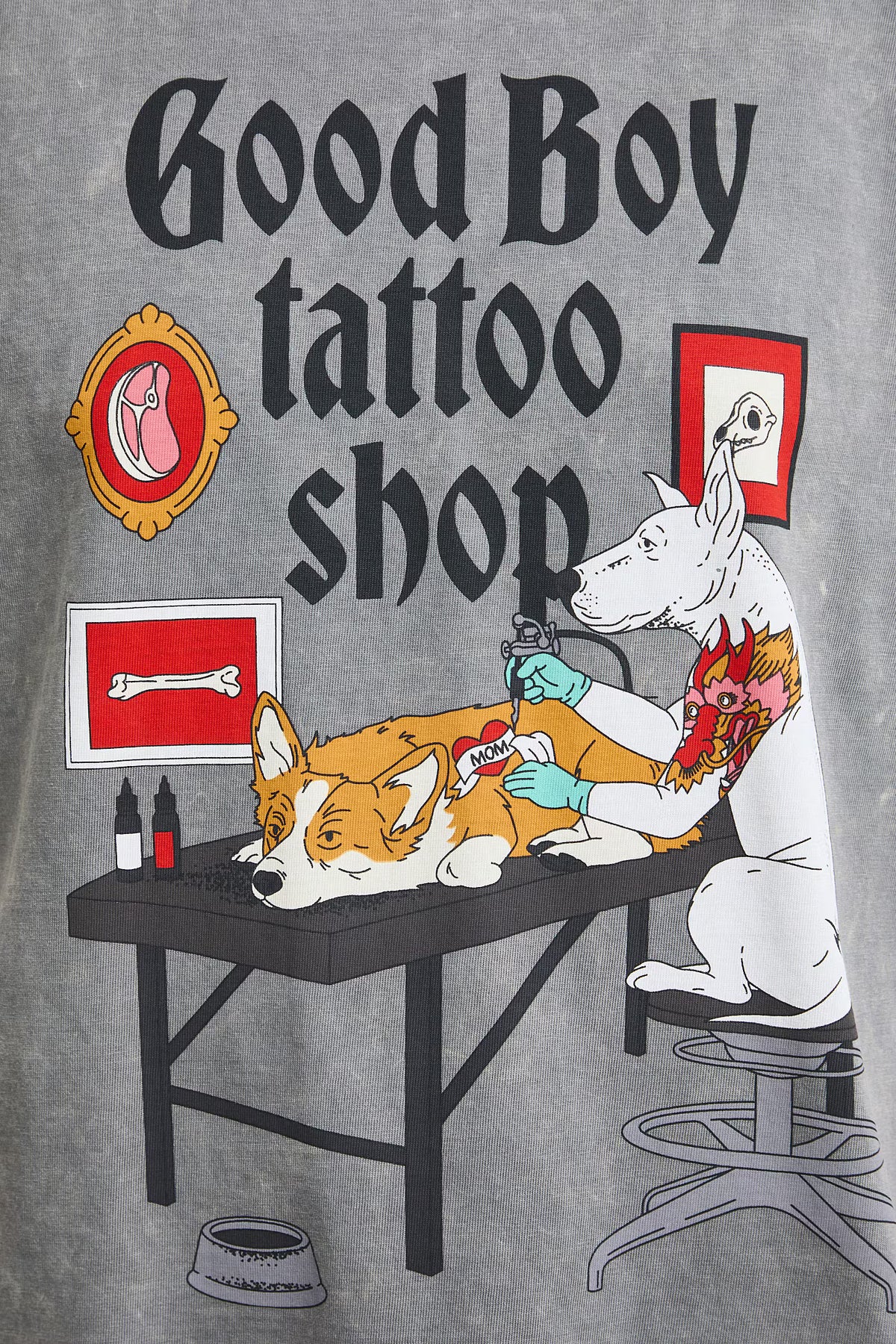 Dames oversized T-shirt met hondenprint