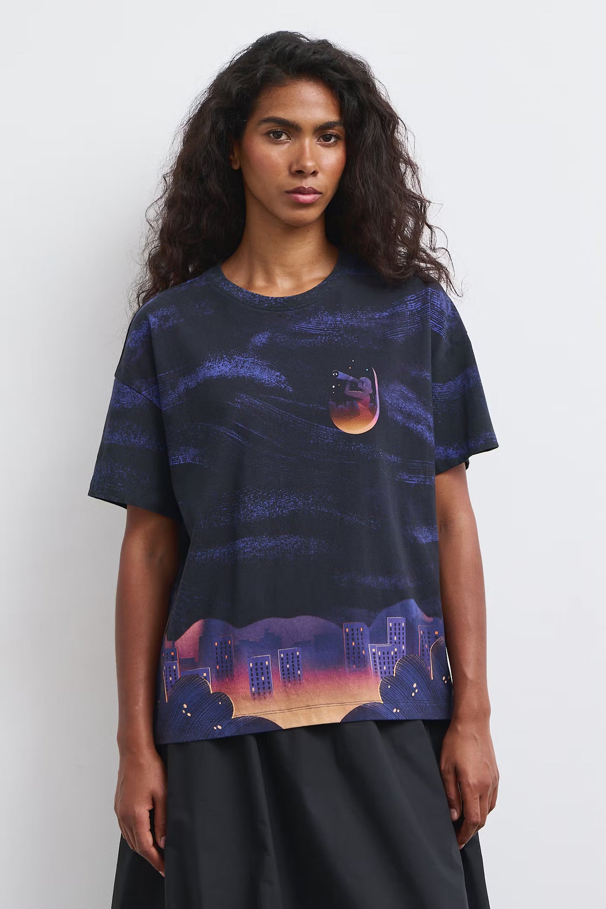 Dames oversized T-shirt met print