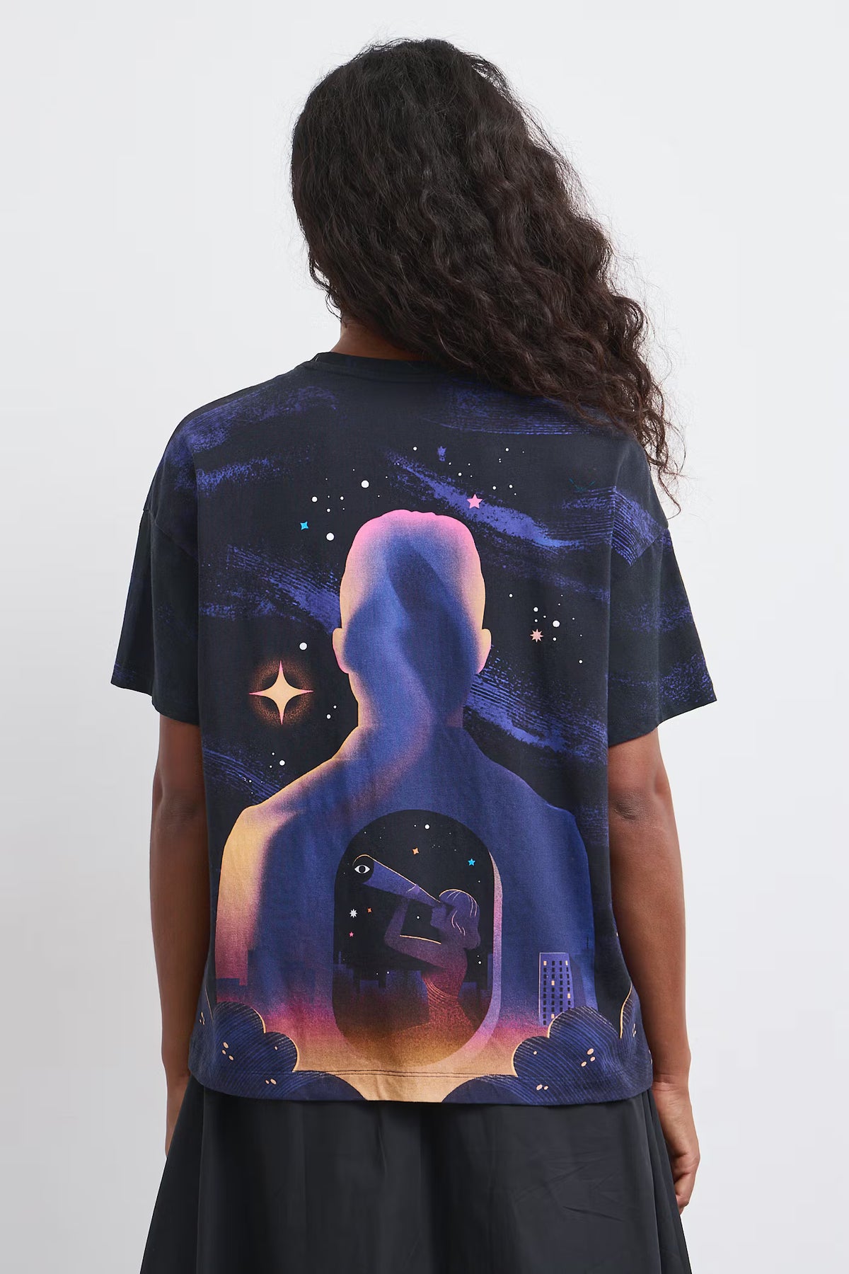 Dames oversized T-shirt met print
