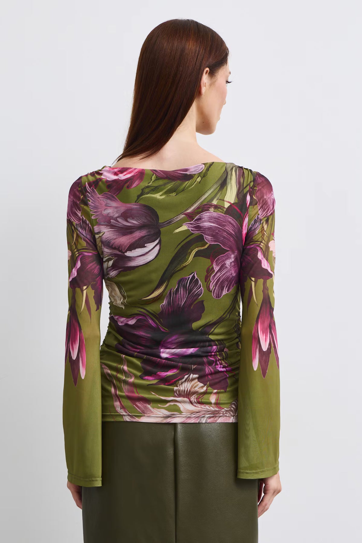 Dames blouse met bloemenprint en lange mouwen