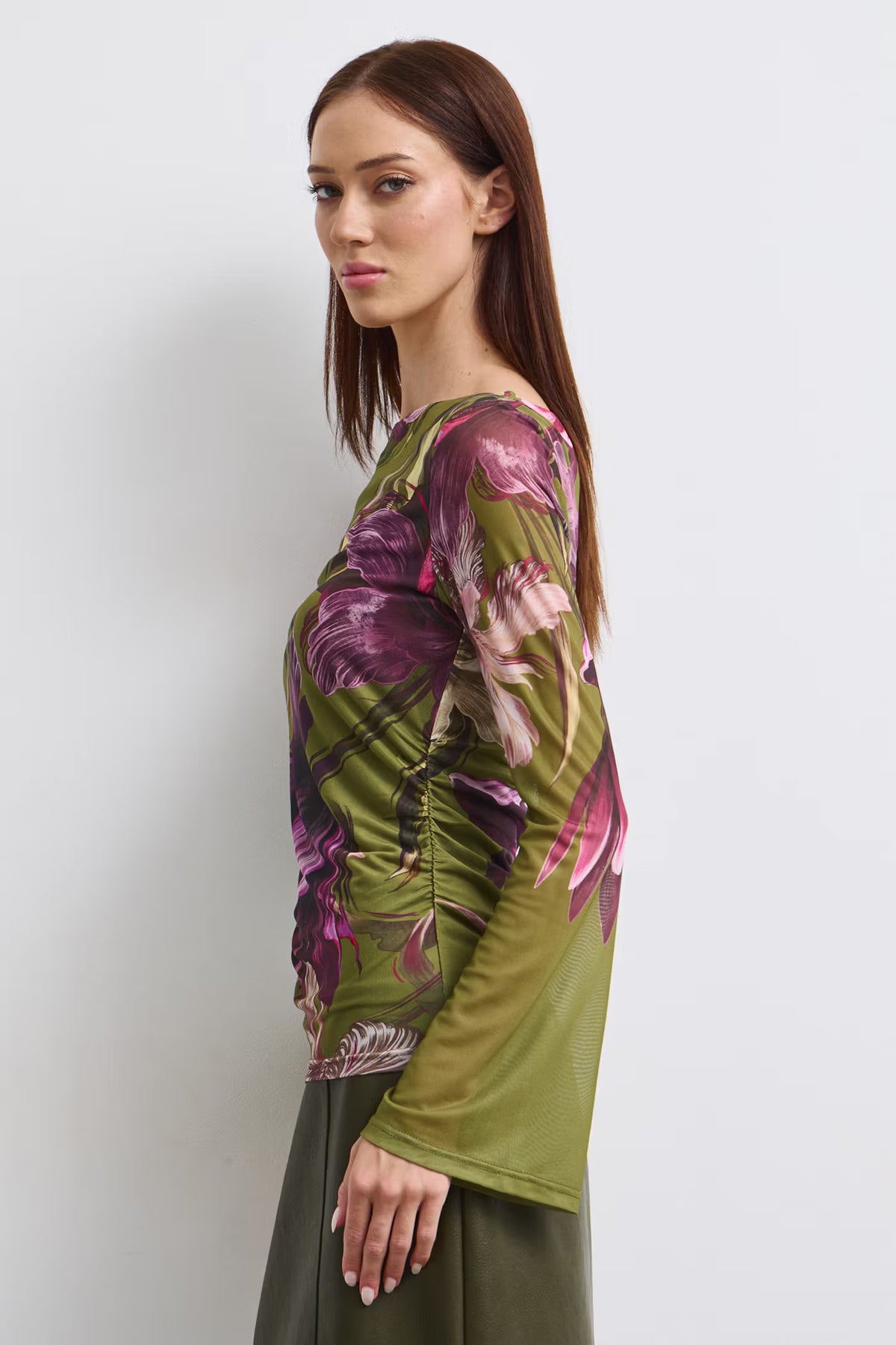 Dames blouse met bloemenprint en lange mouwen