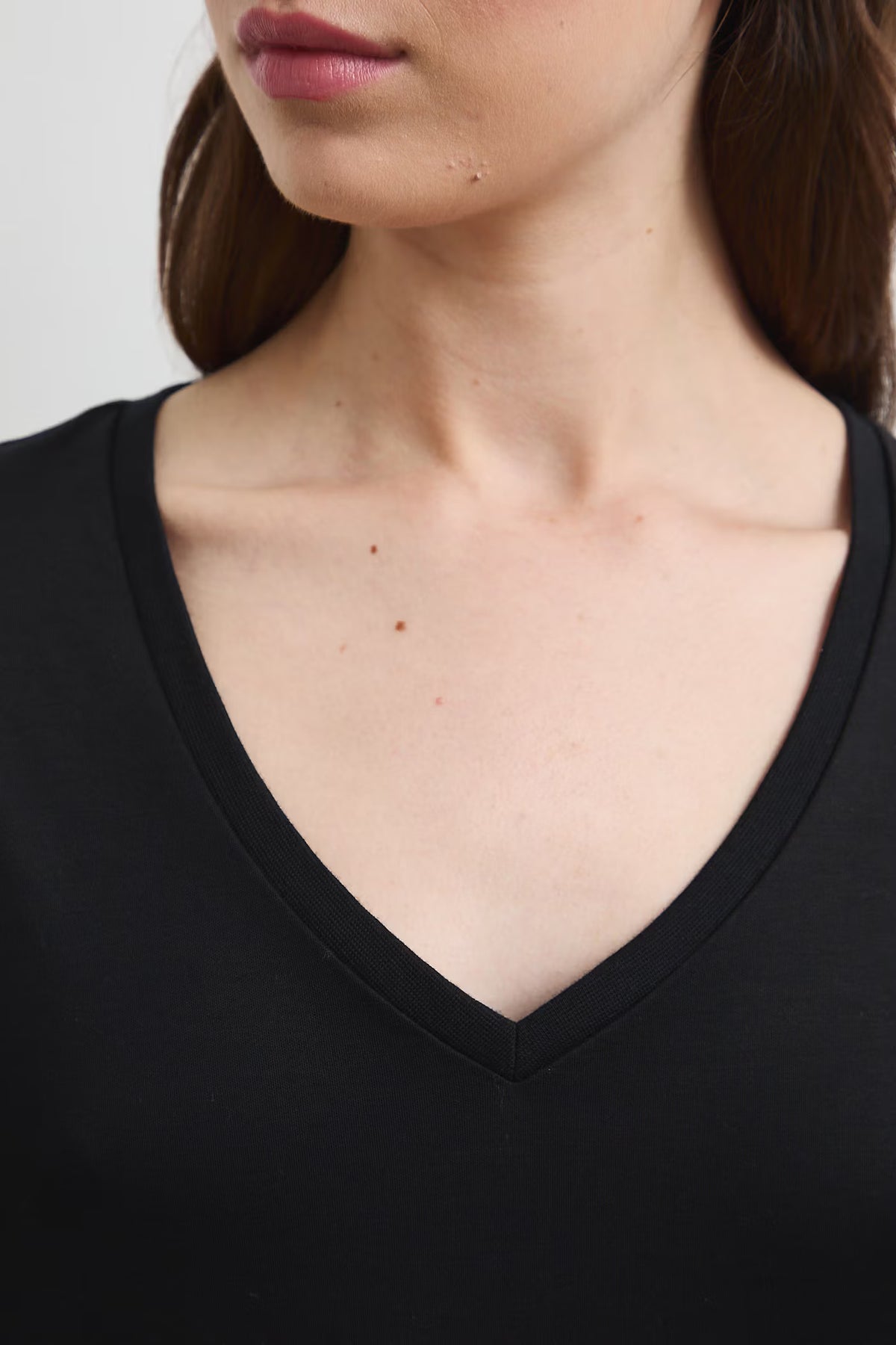 Dames T-shirt van katoen met oversized pasvorm - zwart