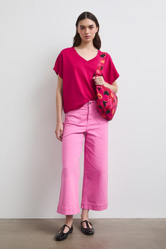 Dames T-shirt van katoen met oversized pasvorm