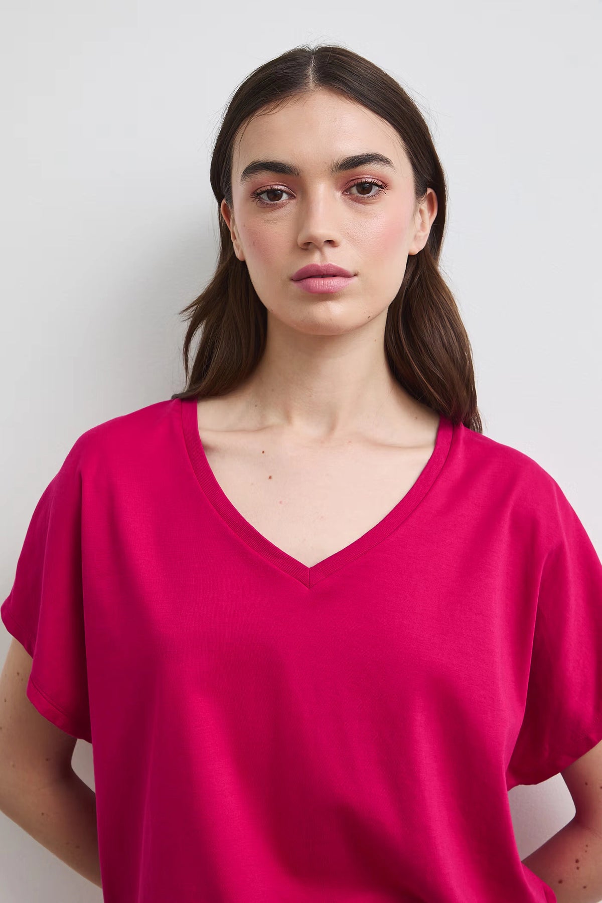 Dames T-shirt van katoen met oversized pasvorm