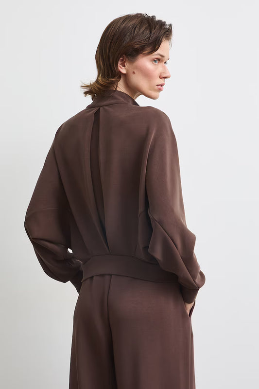 Damesvest met ritssluiting van zachte, gladde modalstof