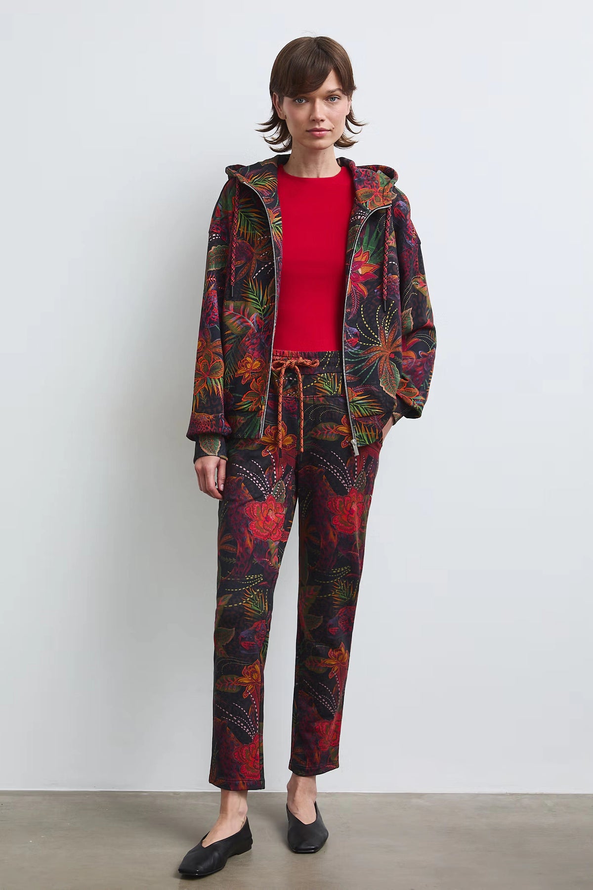 Damesvest met kleurrijke print