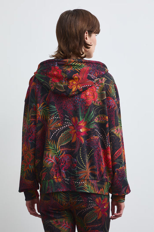 Damesvest met kleurrijke print