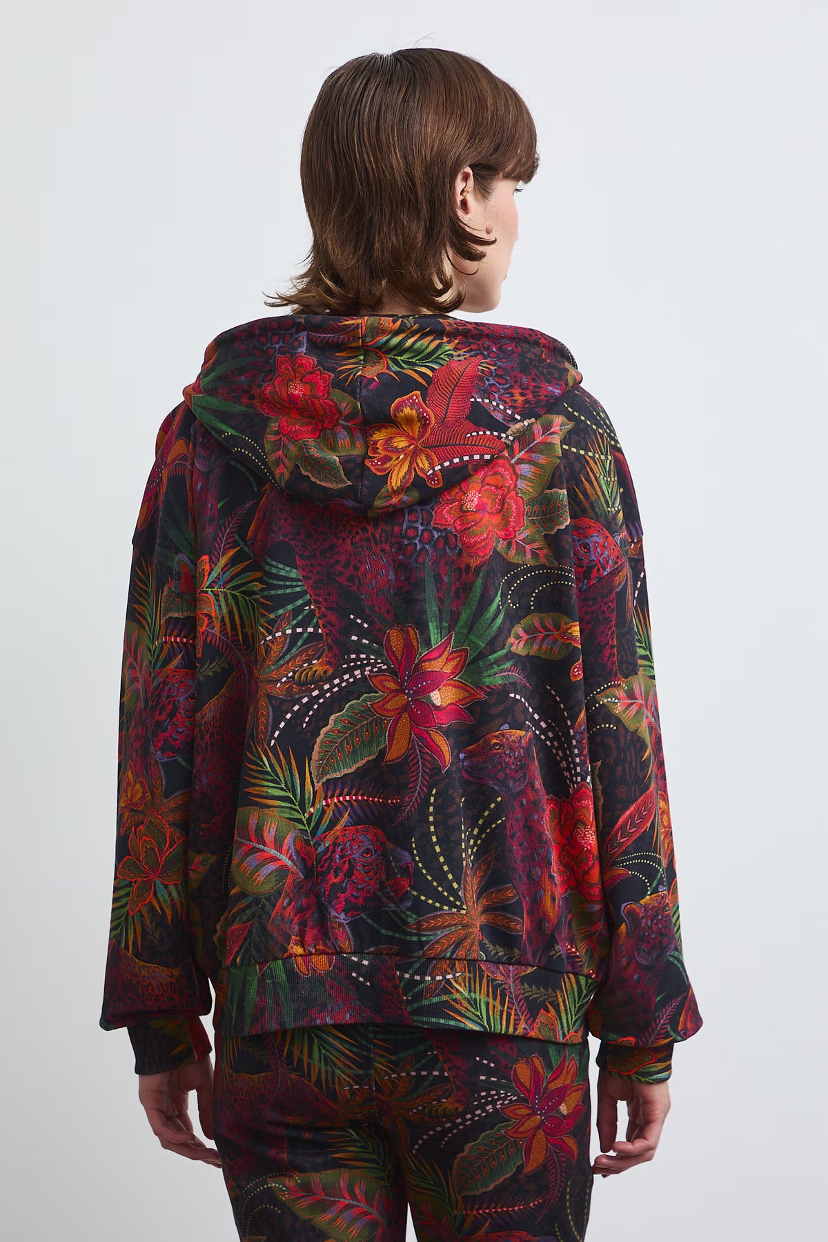 Damesvest met kleurrijke print