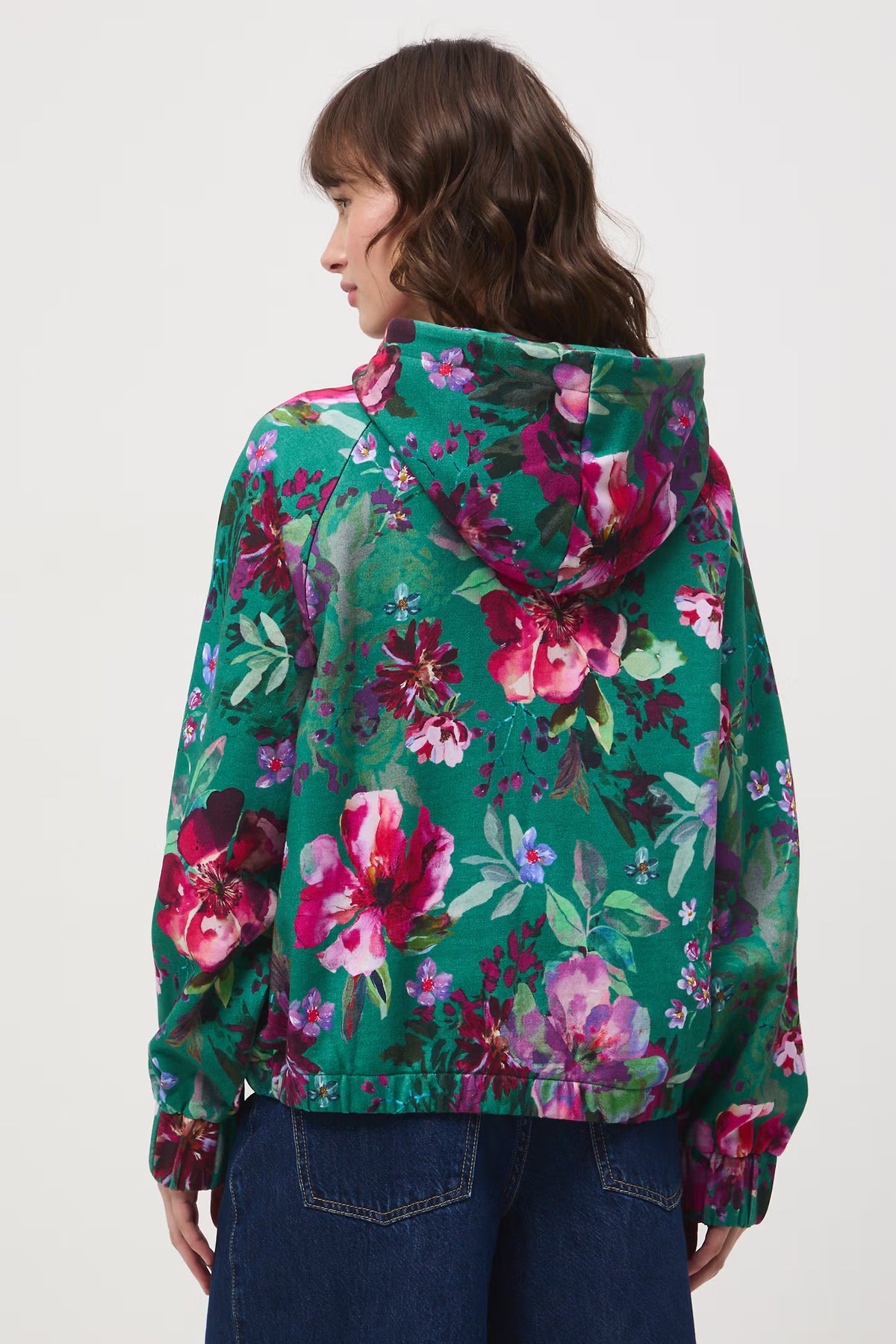Dames katoenen bloemenvest - groen