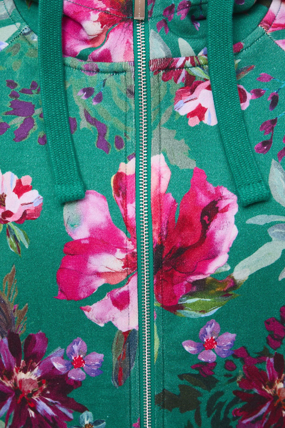 Dames katoenen bloemenvest - groen