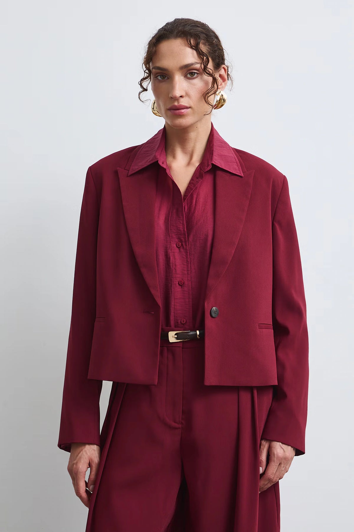 Dames blazer - bordeaux rood