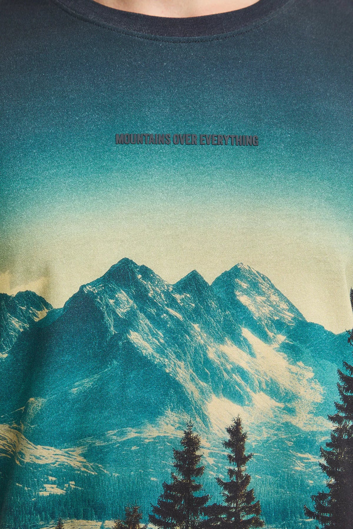 Heren T-shirt met berglandschapprint