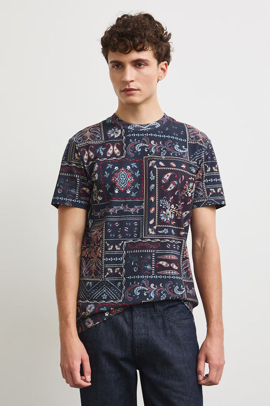 Heren T-shirt paisleyprint
